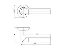 Ручка раздельная UNI ZR SN/CP-3