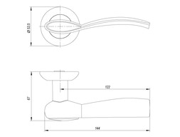 Ручка раздельная FENIX ZR ABG-6